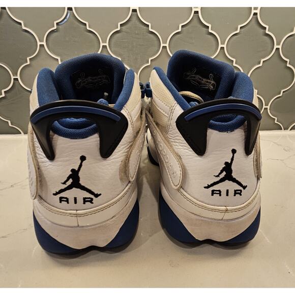 Nike Air Jordan 6 Rings White and Marina Blue Men's Size 9.5 322992-114 - Picture 1 of 7